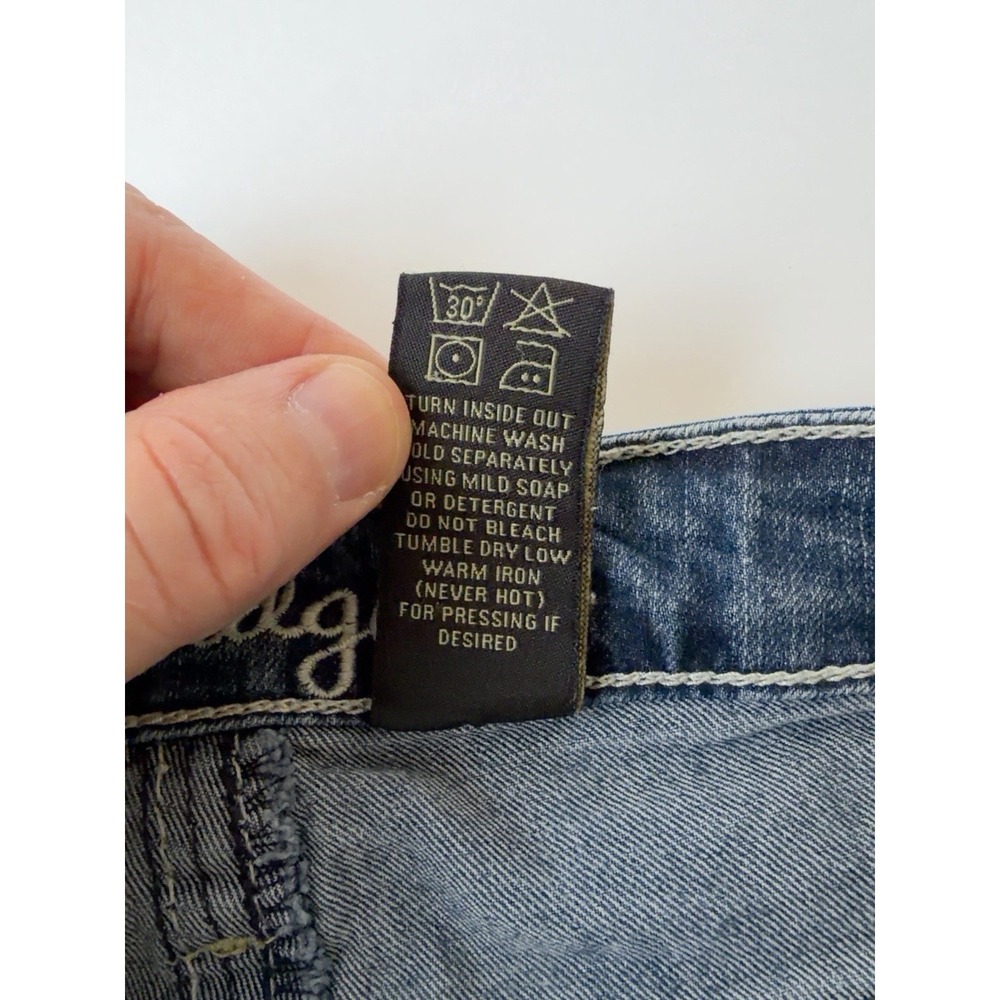 Soundgirl Women's Juniors 15 Blue Medium Wash Skinny Jeans Stretch Embroidered - Picture 6 of 10